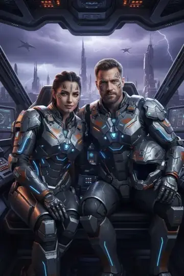 KI-Look Mech Pilots: Als Mech-Piloten in schwerer Rüstung.